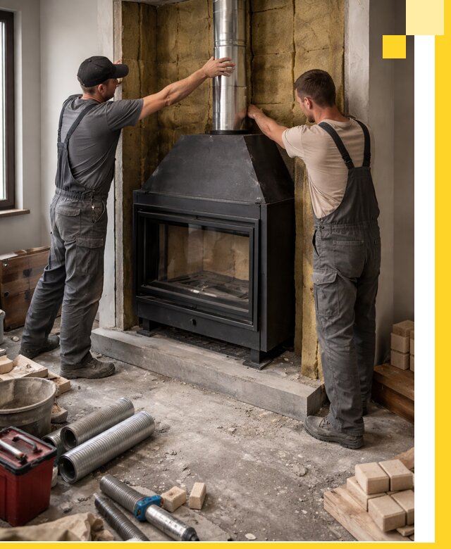 Изготовление и монтаж закрытых каминов в Домодедове под ключ