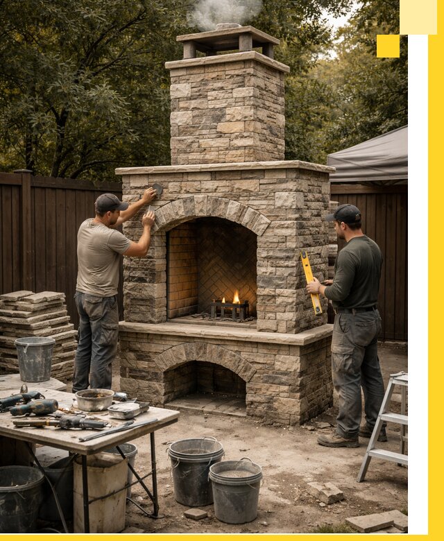 Проектирование и установка уличных каминов в Домодедове