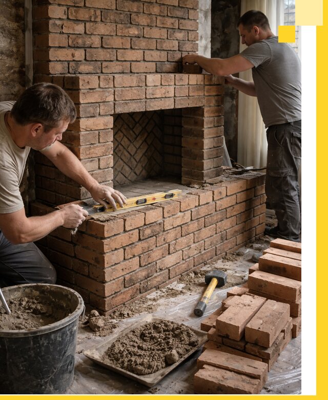 Изготовление и установка кирпичных каминов в Домодедове