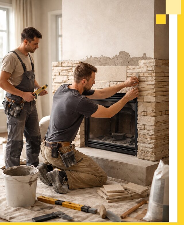 Установка и монтаж каминов для загородного дома в Домодедове