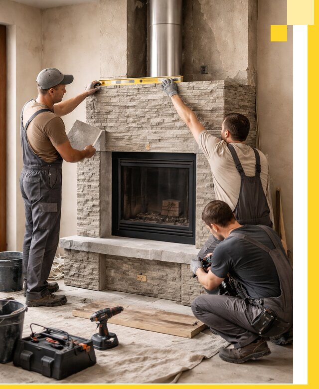 Профессиональный монтаж каминов под ключ в Домодедове для дома