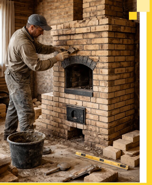 Кирпичные печи под ключ в Домодедове: проектирование и кладка