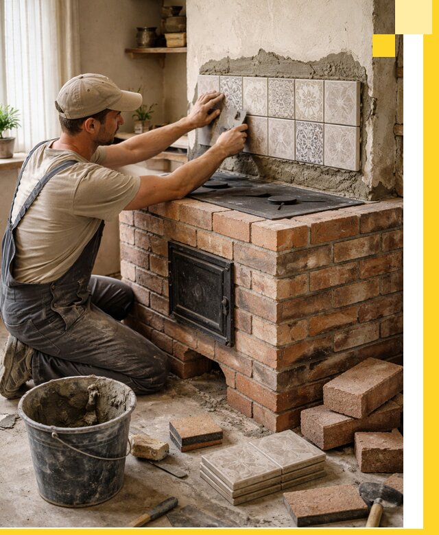 Печи с плитой на заказ монтаж гарантия и сервис в Домодедове