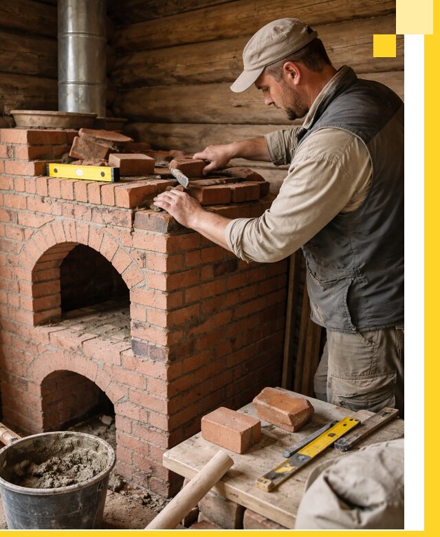 Изготовление и установка русских печей в Домодедове под ключ