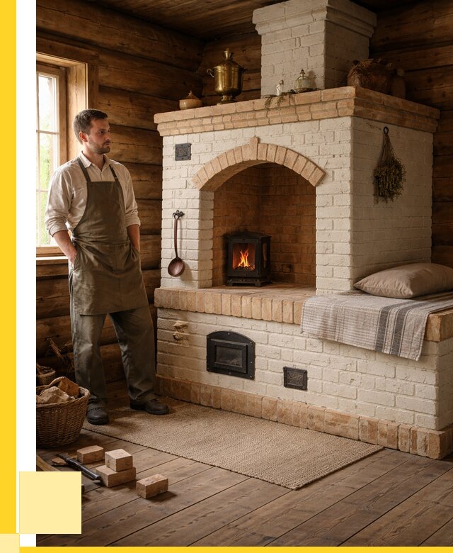 Русские печи с лежанкой под ключ в Домодедове от 157890 р. ЭриданДмд