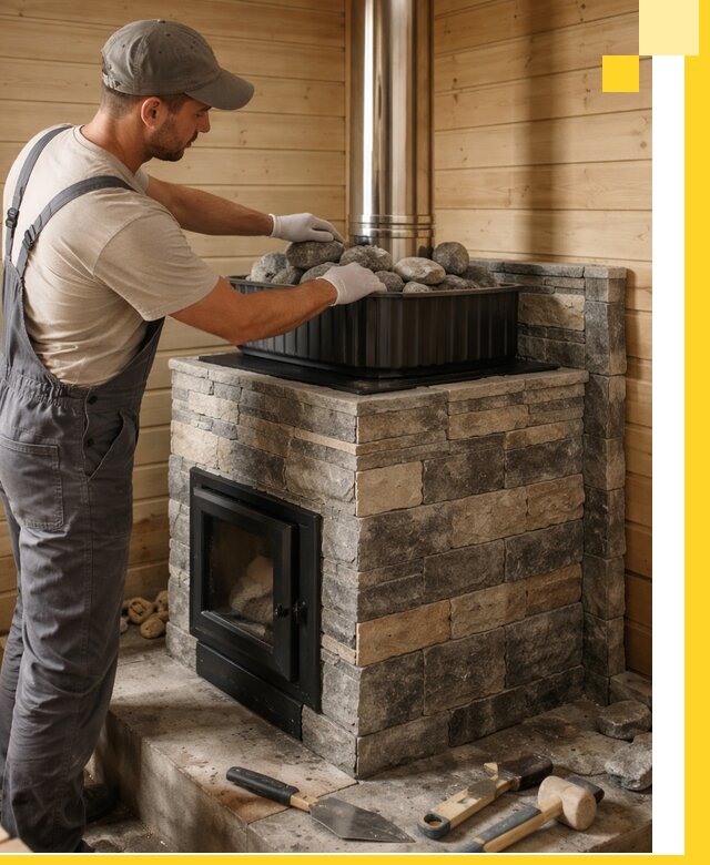 Печи для парной в Домодедове, производство, монтаж и обслуживание