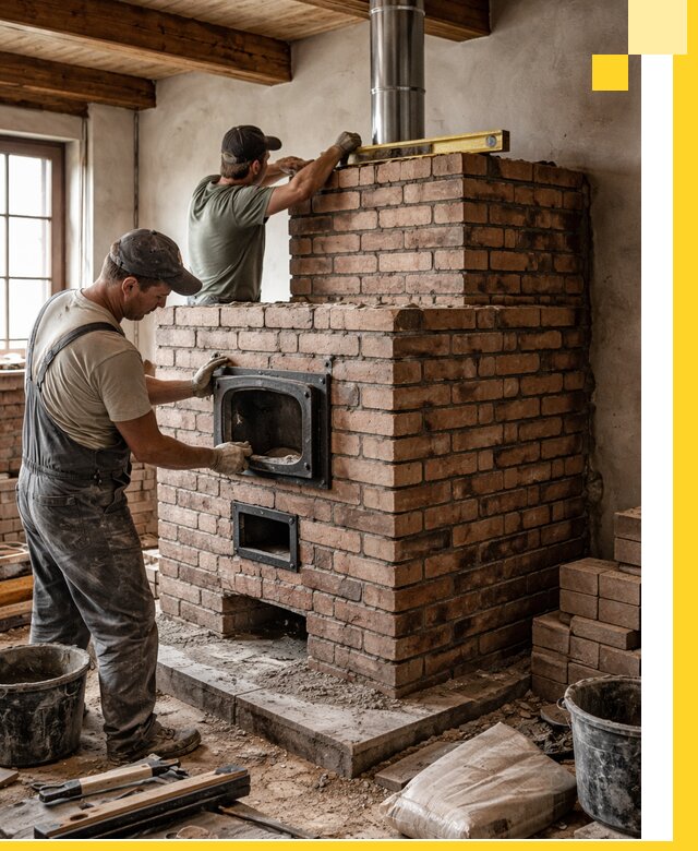 Печи для загородного дома под ключ в Домодедове — монтаж и сервис