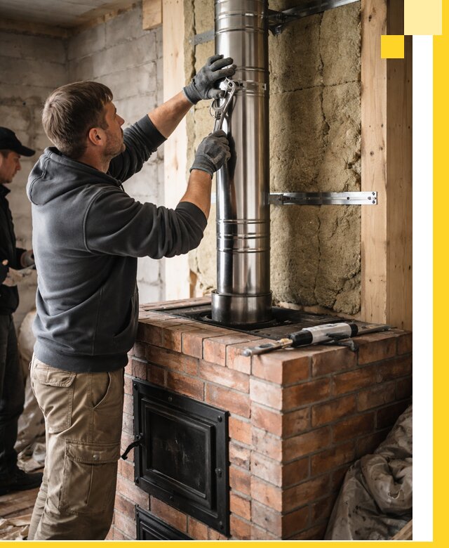 Изготовление и монтаж печей и дымоходов под ключ в Домодедове