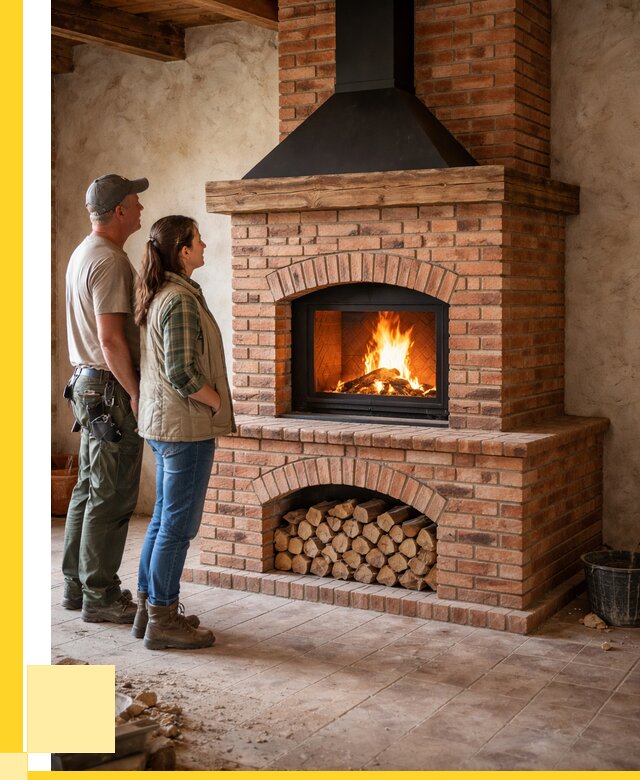 Печи камины из кирпича в Домодедове от 126312 р. | ЭриданДмд