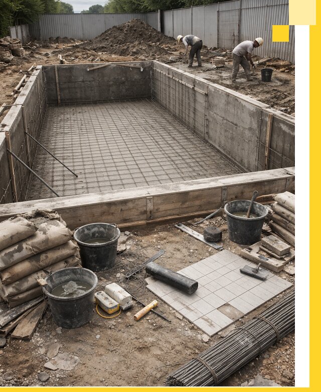 Строительство бассейнов под ключ в Домодедове, дизайн и монтаж