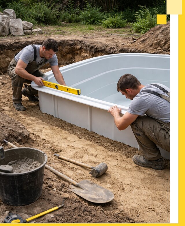 Производство и установка пластиковых бассейнов в Домодедове под ключ