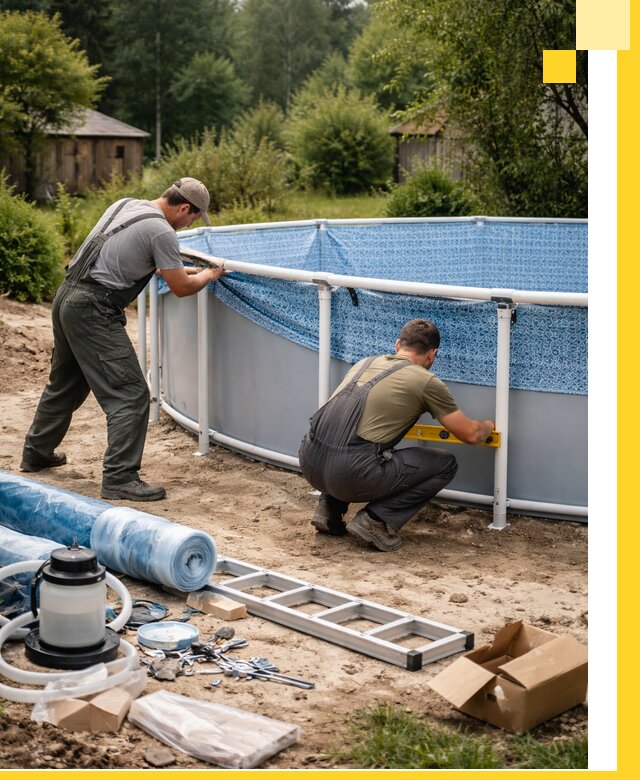 Установка и монтаж каркасных бассейнов в Домодедове под ключ