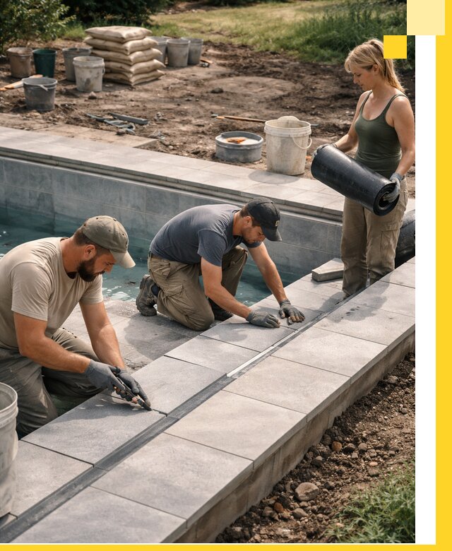 Строительство и монтаж уличных бассейнов под ключ в Домодедове