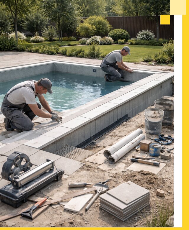 Строительство открытых бассейнов под ключ в Домодедове профессионально