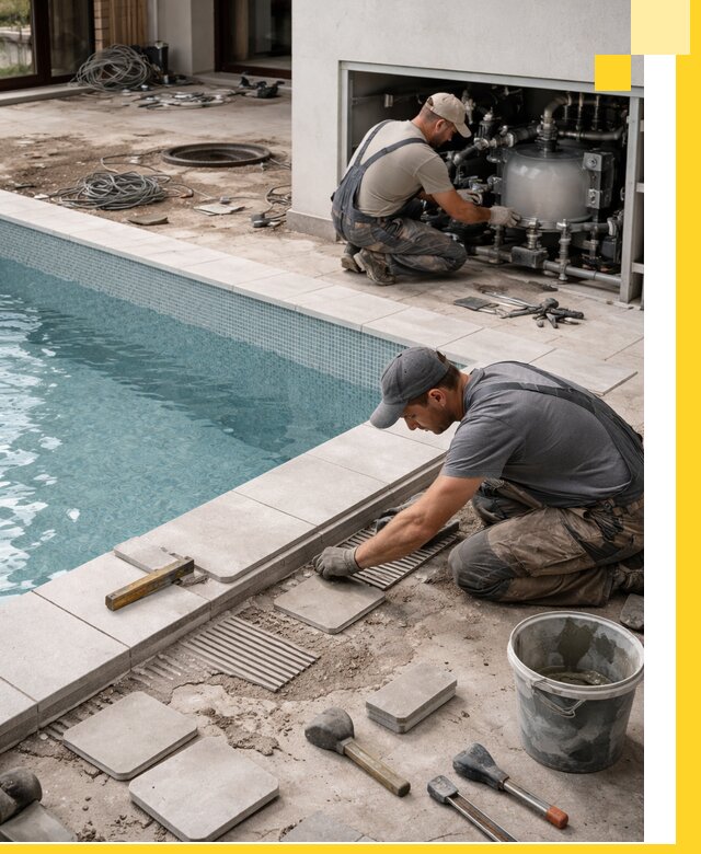 Строительство и монтаж бассейнов в коттедже в Домодедове