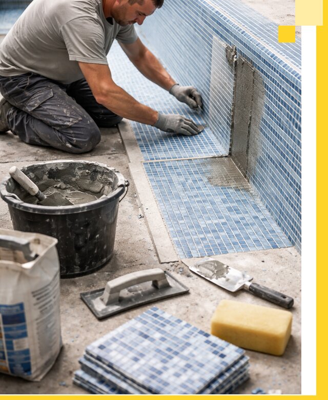 Укладка и ремонт мозаики для бассейнов под ключ в Домодедове