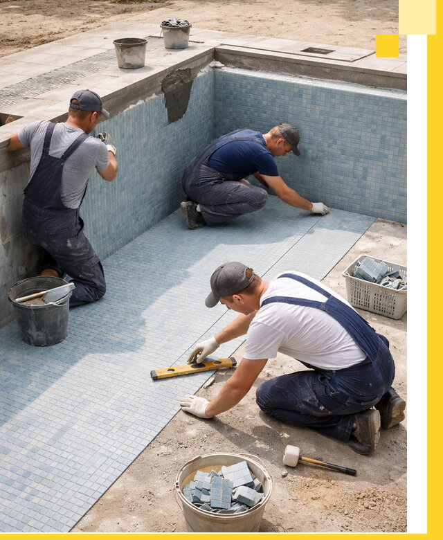 Укладка и установка плитки для бассейнов под ключ в Домодедове