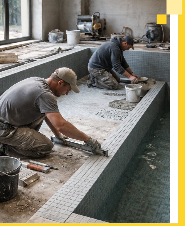 Строительство бассейна в частном доме в Домодедове под ключ