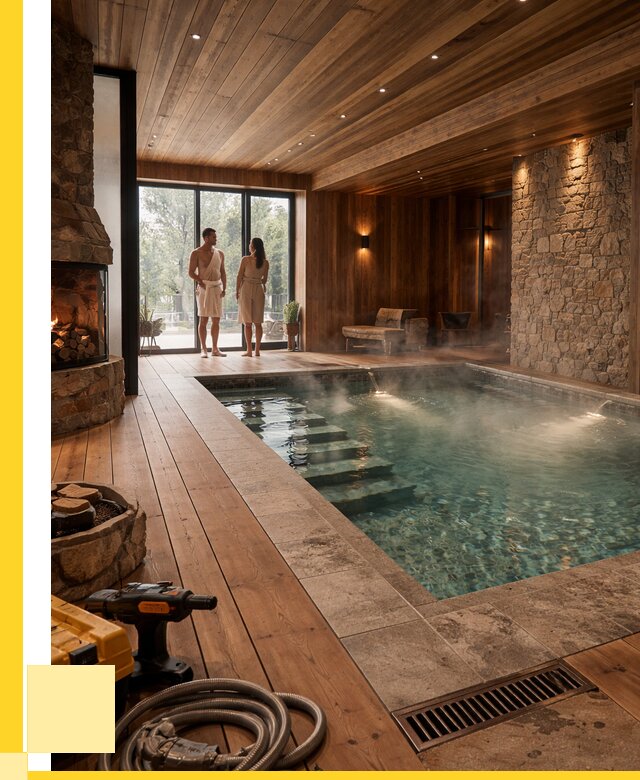 Проекты бань с бассейном под ключ в Домодедове от 78945 р., ЭриданДмд