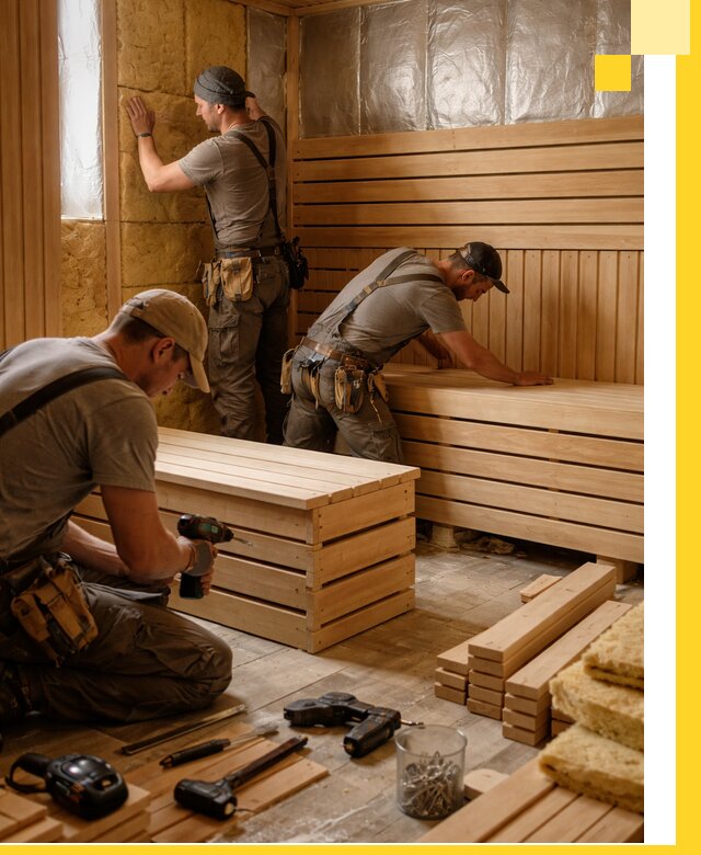 Профессиональное строительство саун под ключ в Домодедове