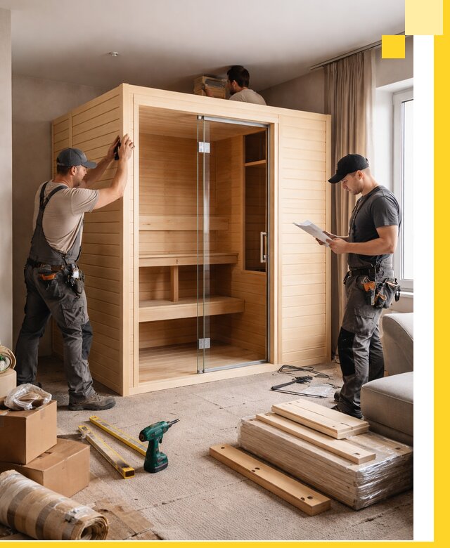 Установка и благоустройство саун в квартире в Домодедове