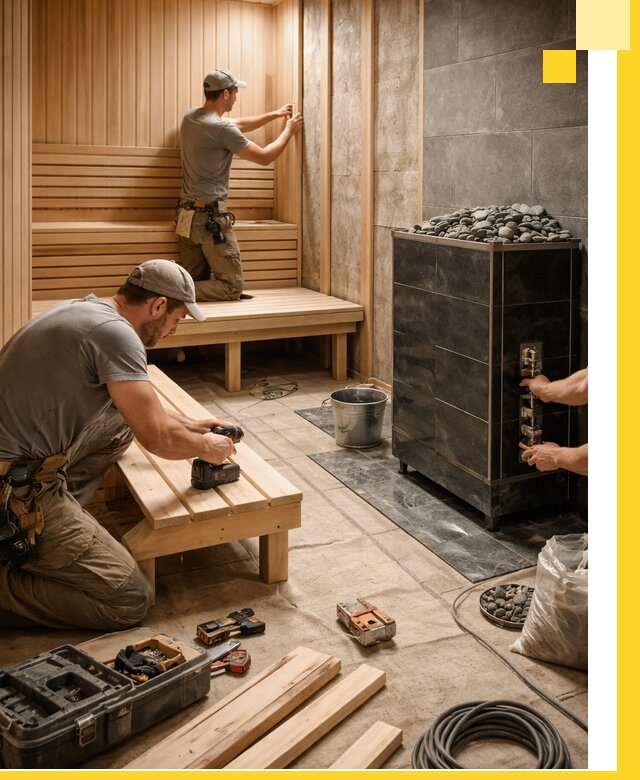 Дизайн и строительство интерьерных саун под ключ в Домодедове