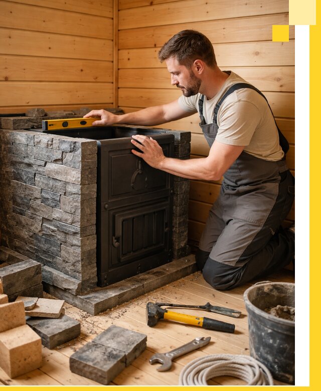 Производство и установка печей для саун под ключ в Домодедове