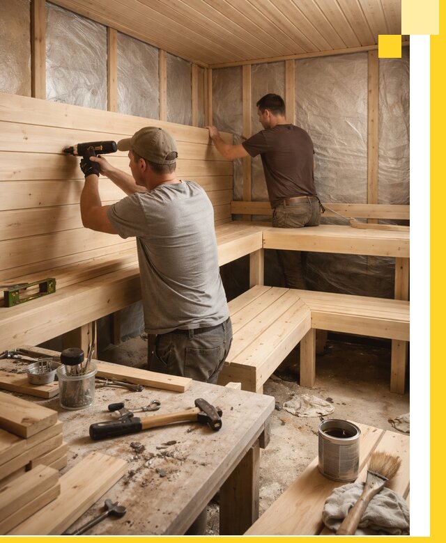 Профессиональная отделка бань и саун под ключ в Домодедове