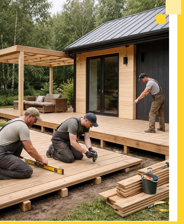 Строительство бань с террасой и бассейном под ключ в Домодедове