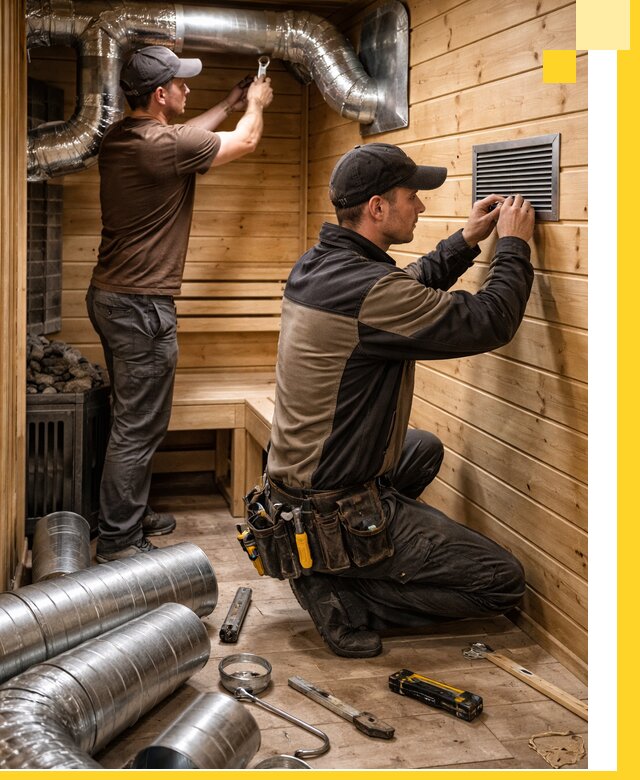 Проектирование и монтаж вентиляции бани в Домодедове под ключ