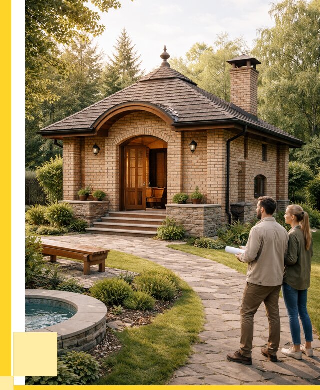 Проект кирпичной бани в Домодедове от 31578 р. | ЭриданДмд