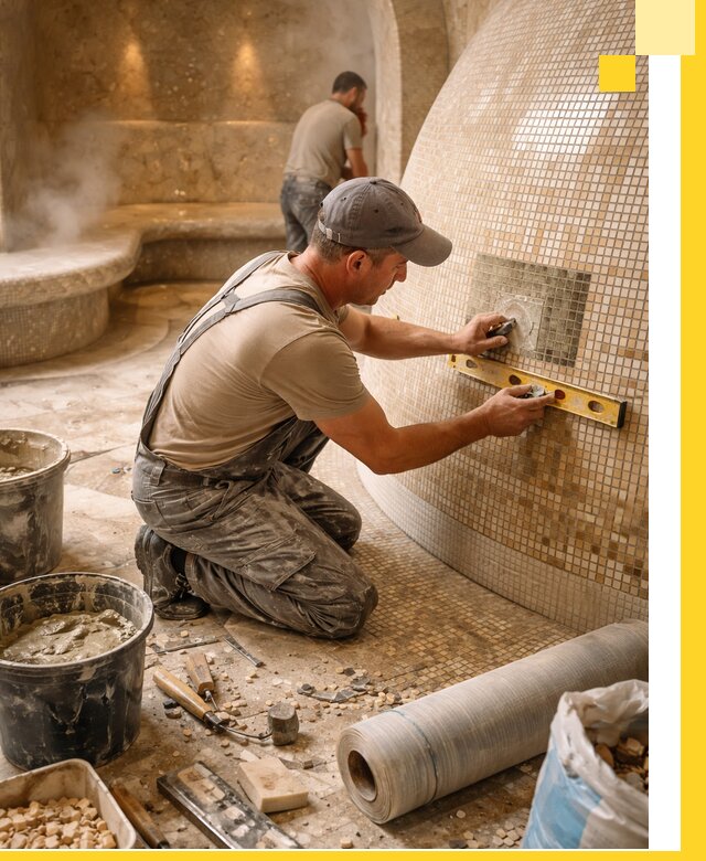 Хамам под ключ в Домодедове: проектирование, строительство, отделка