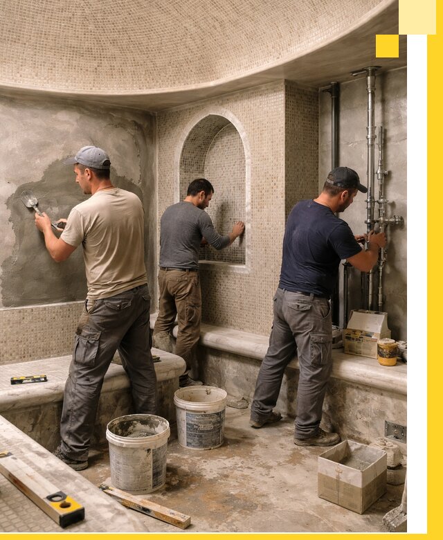 Профессиональный монтаж хамамов под ключ в Домодедове с гарантией