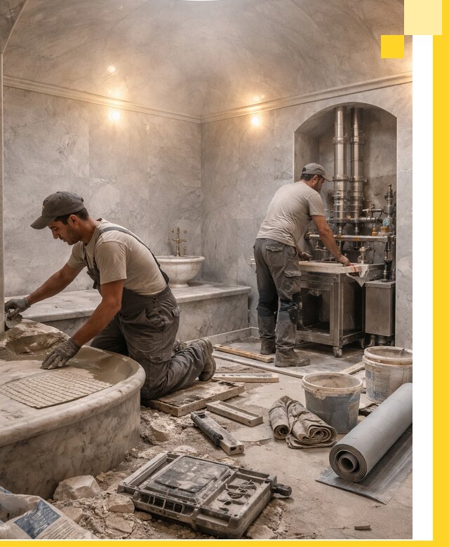 Строительство турецких бань хаммам под ключ в Домодедове