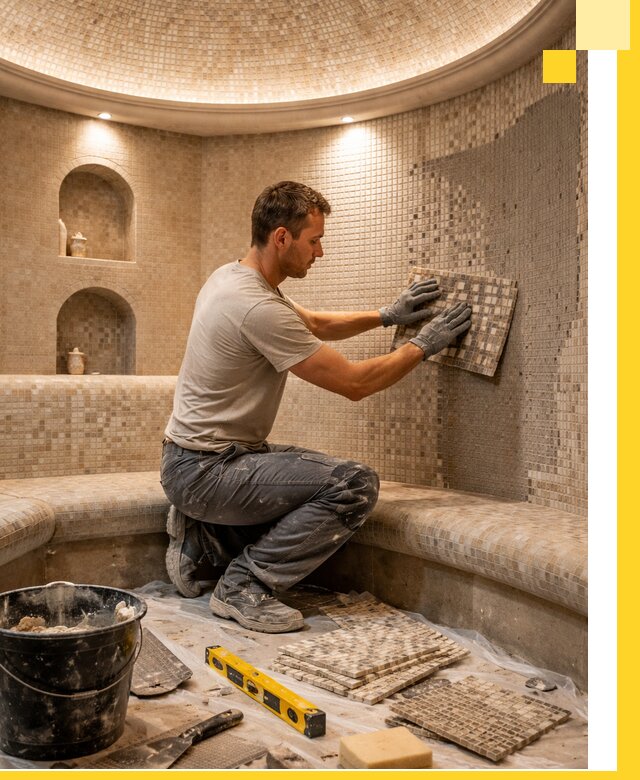 Устройство и монтаж домашнего хамама под ключ в Домодедове