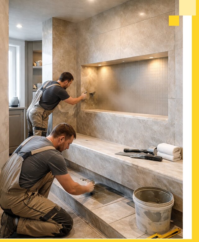 Профессиональное строительство хамама в квартире в Домодедове